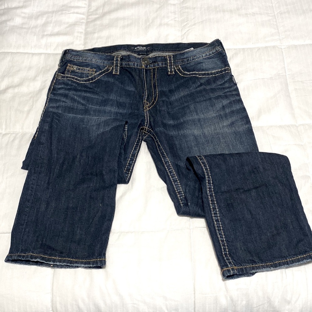 Men’s size 36x30 Silver Jeans, “Nash” Style, EUC